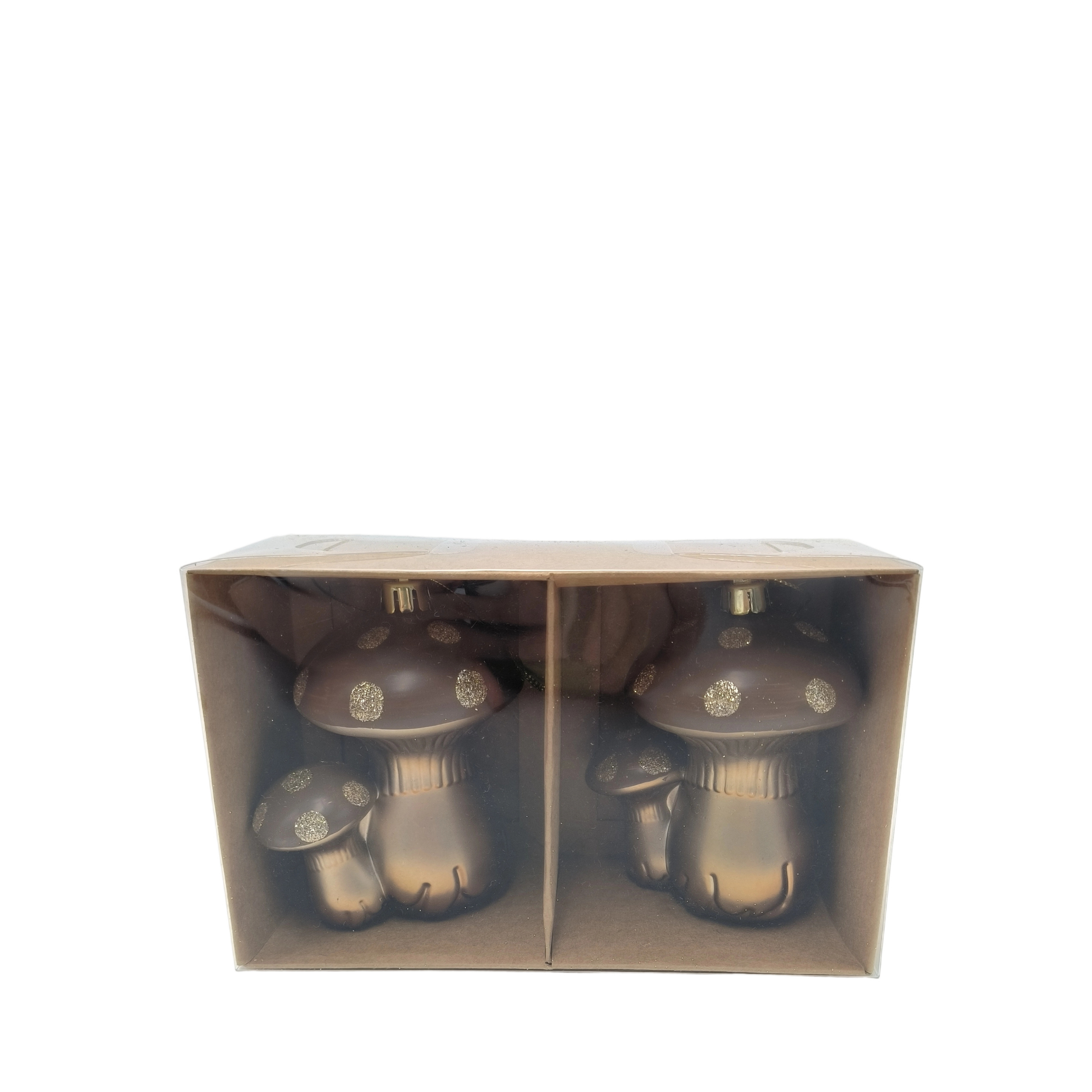 2 Stk. Pilz-Weihnachtskugeln