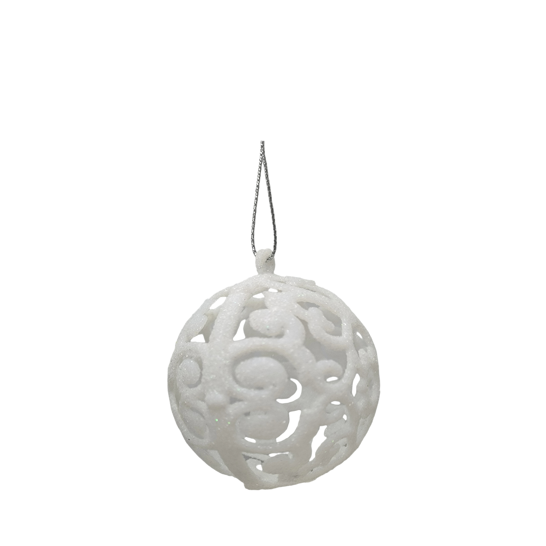 Weihnachtskugeln mit Glitzer, 4 Stk.