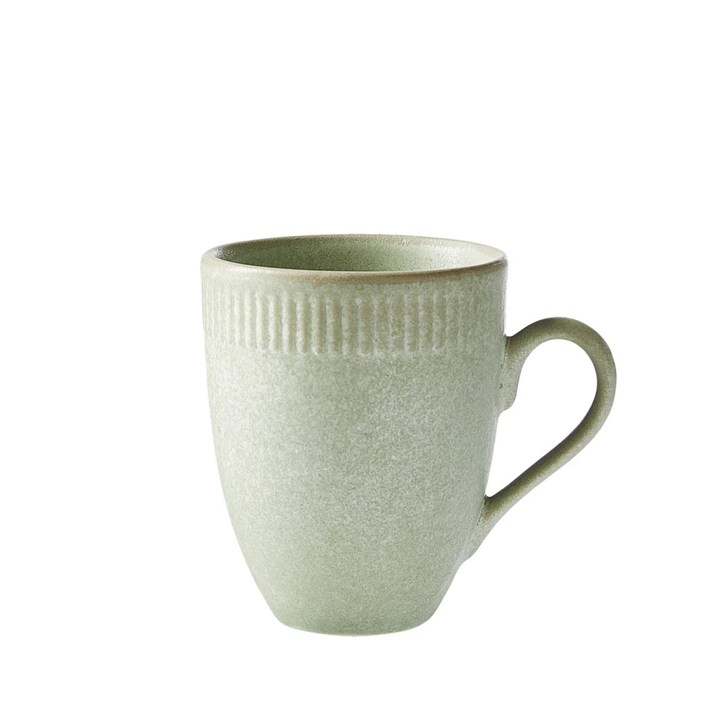 Relief becher 30 cl Steingut grün