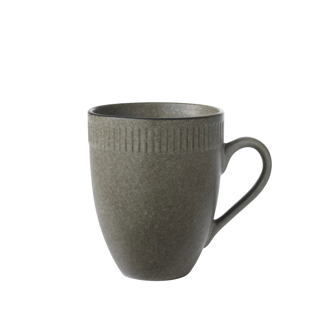 Relief Becher 30 cl Steingut grau