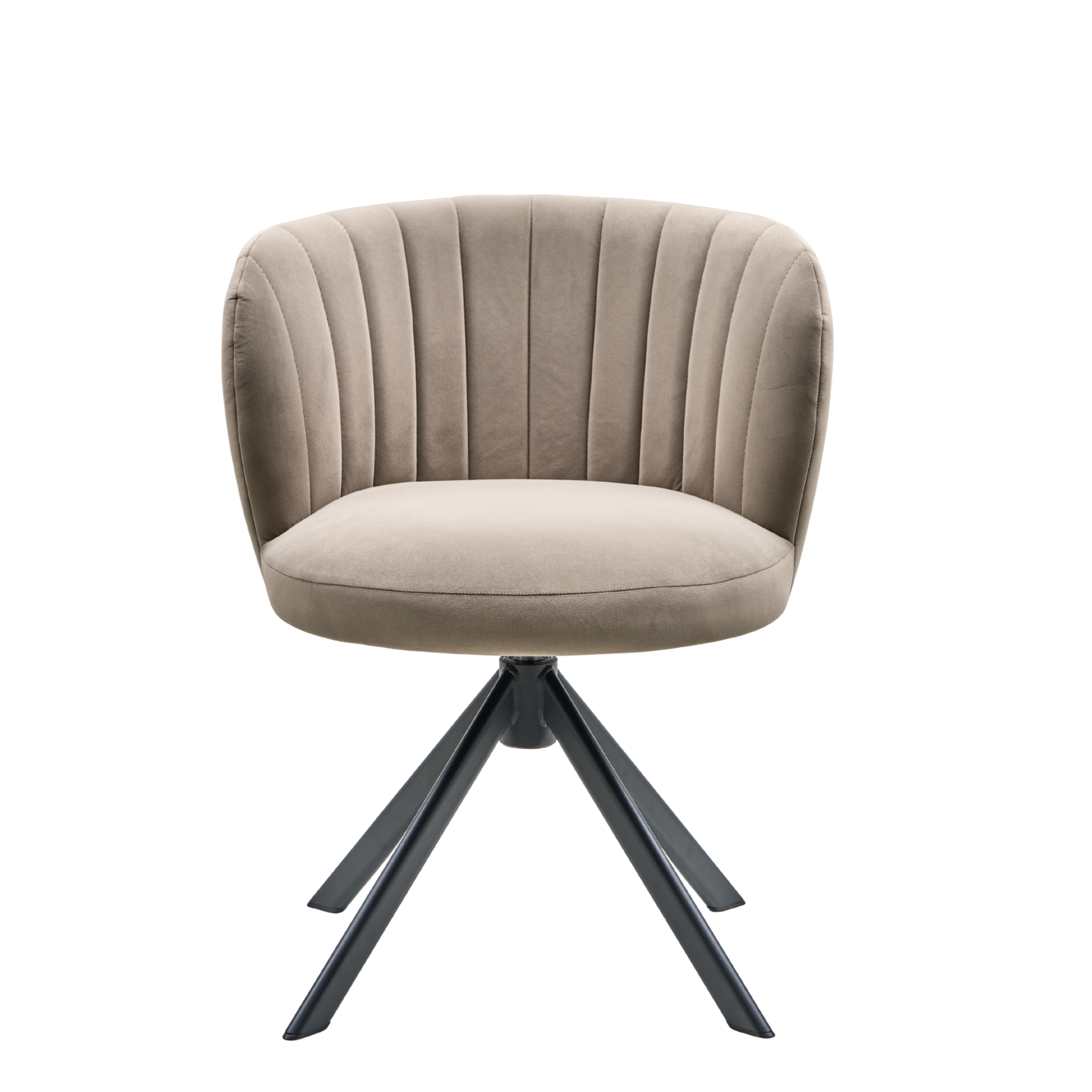 Shelly II Esszimmerstuhl - Velours mit Drehgestell (schwarz)