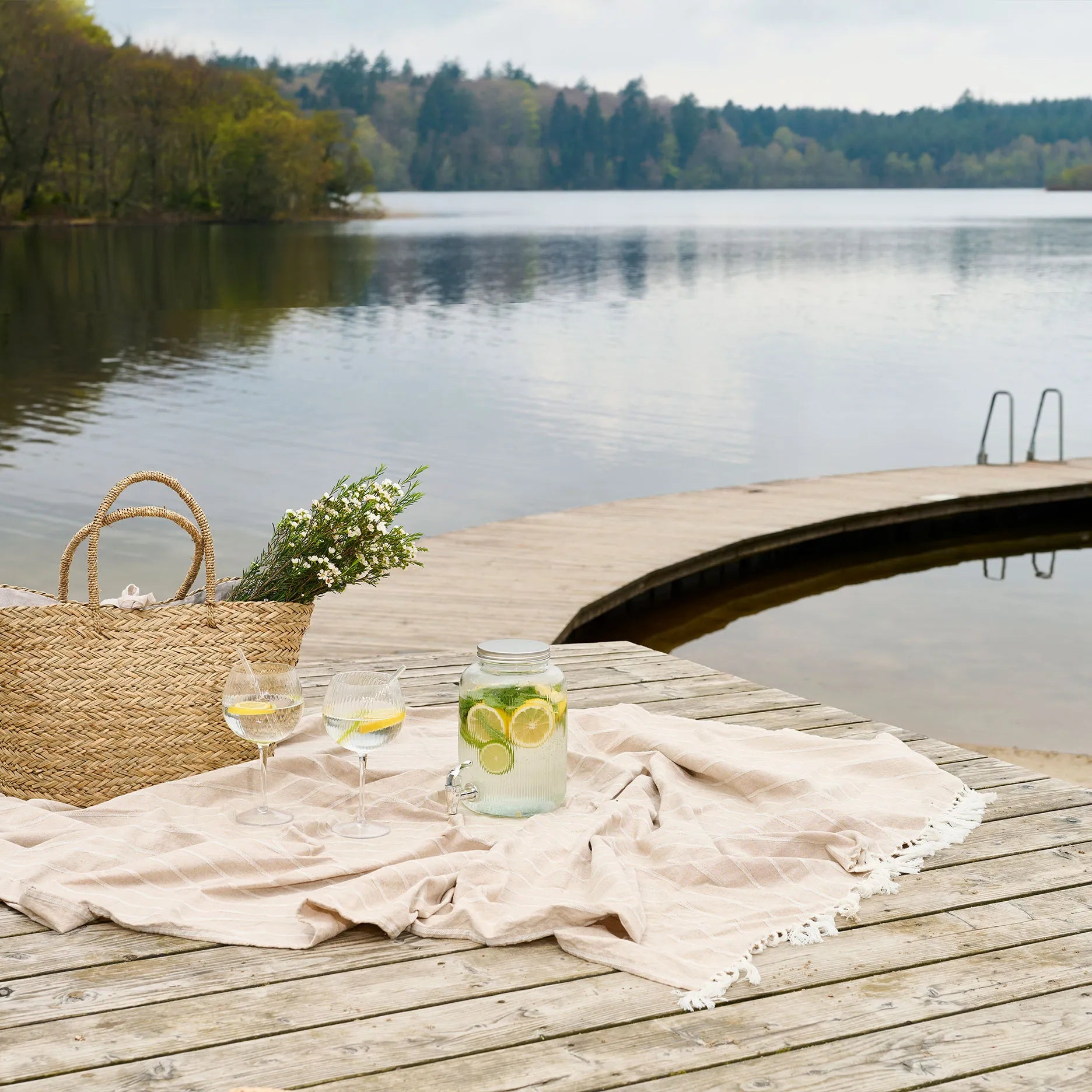 Life Stripe Plaid Beige 140x200 cm