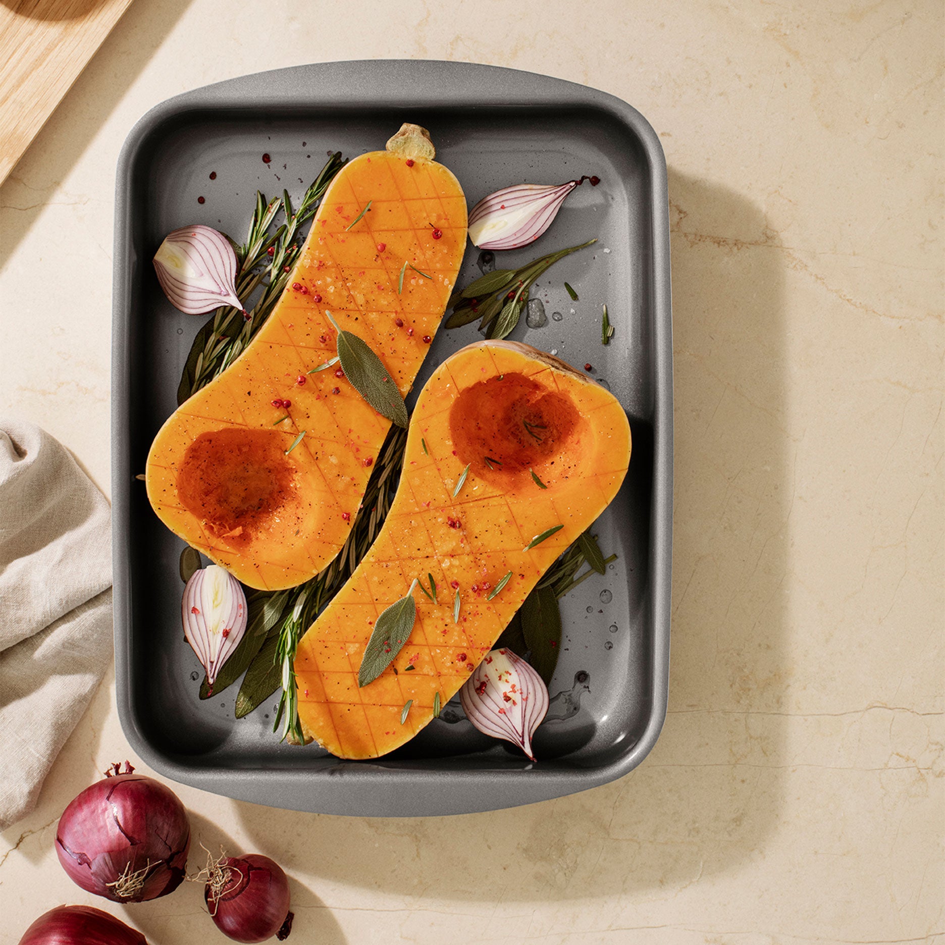 Professionelle Bratform mit Rost 35x25 cm