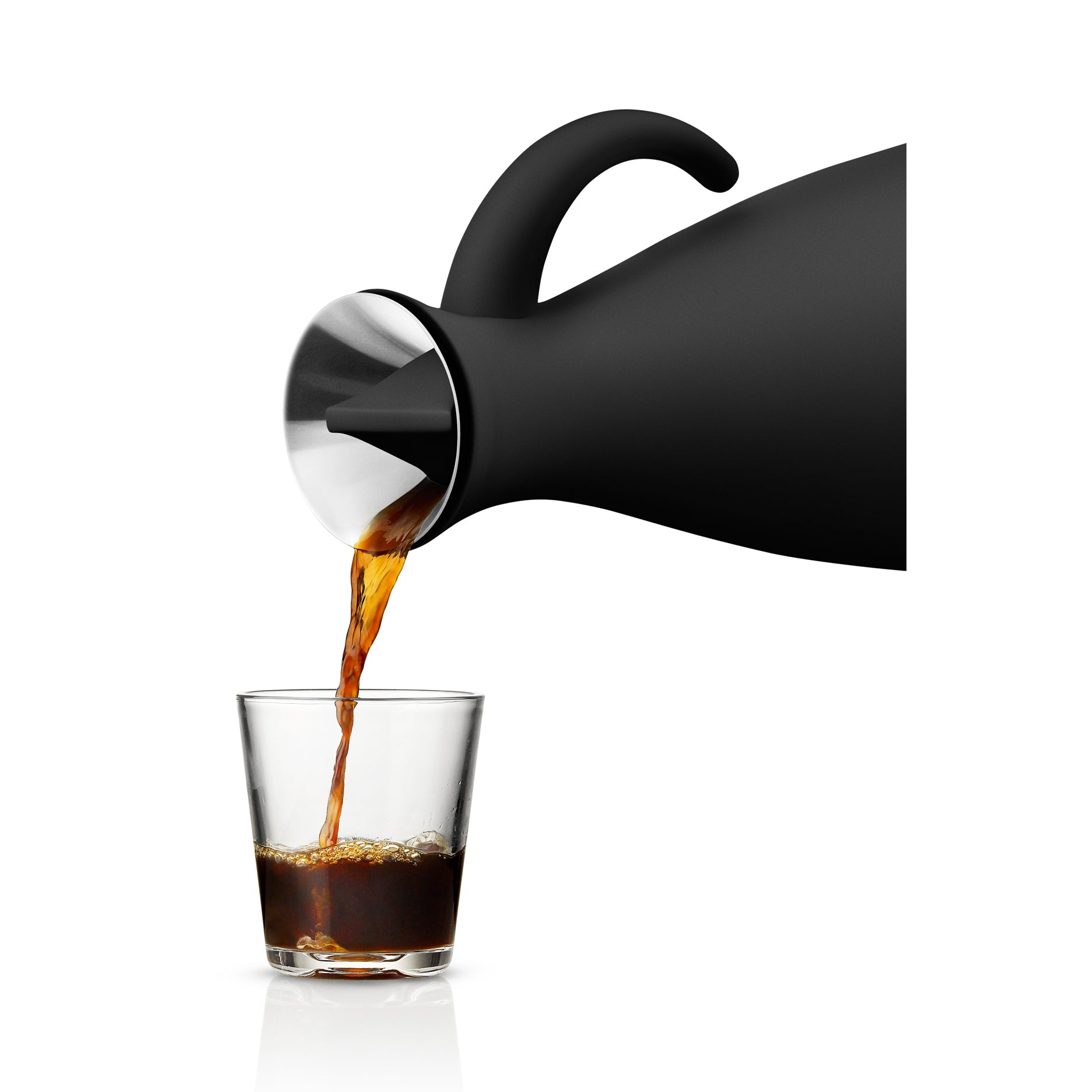 Thermoskanne 1 l, Matt Schwarz