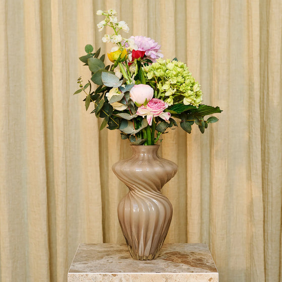 Torque Vase Beige H 30