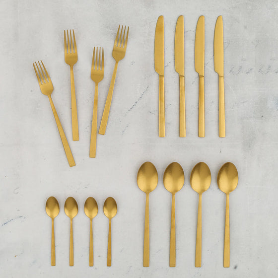 Modern Vintage Besteck Set 16-tlg. Gold