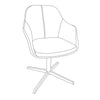 New Age Stuhl Schwarz Leder
