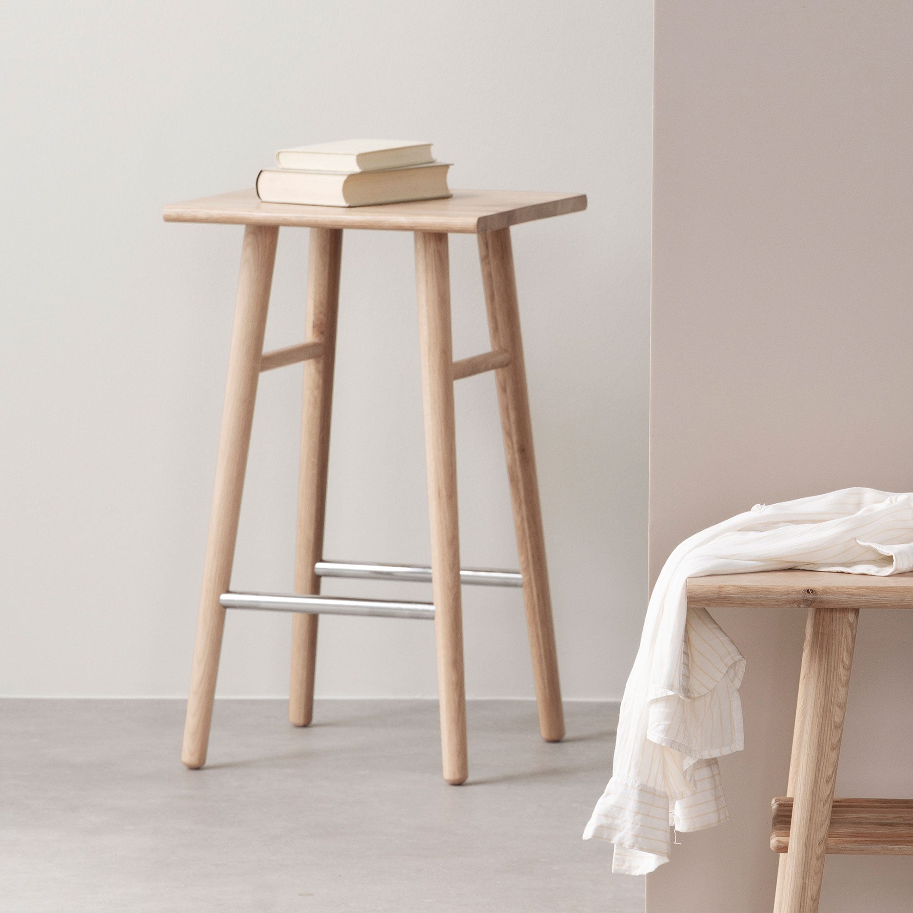 Wood II Küchenstuhl – weiß pigmentierte Eiche