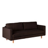Stapleton 3er Sofa Dunkebraun