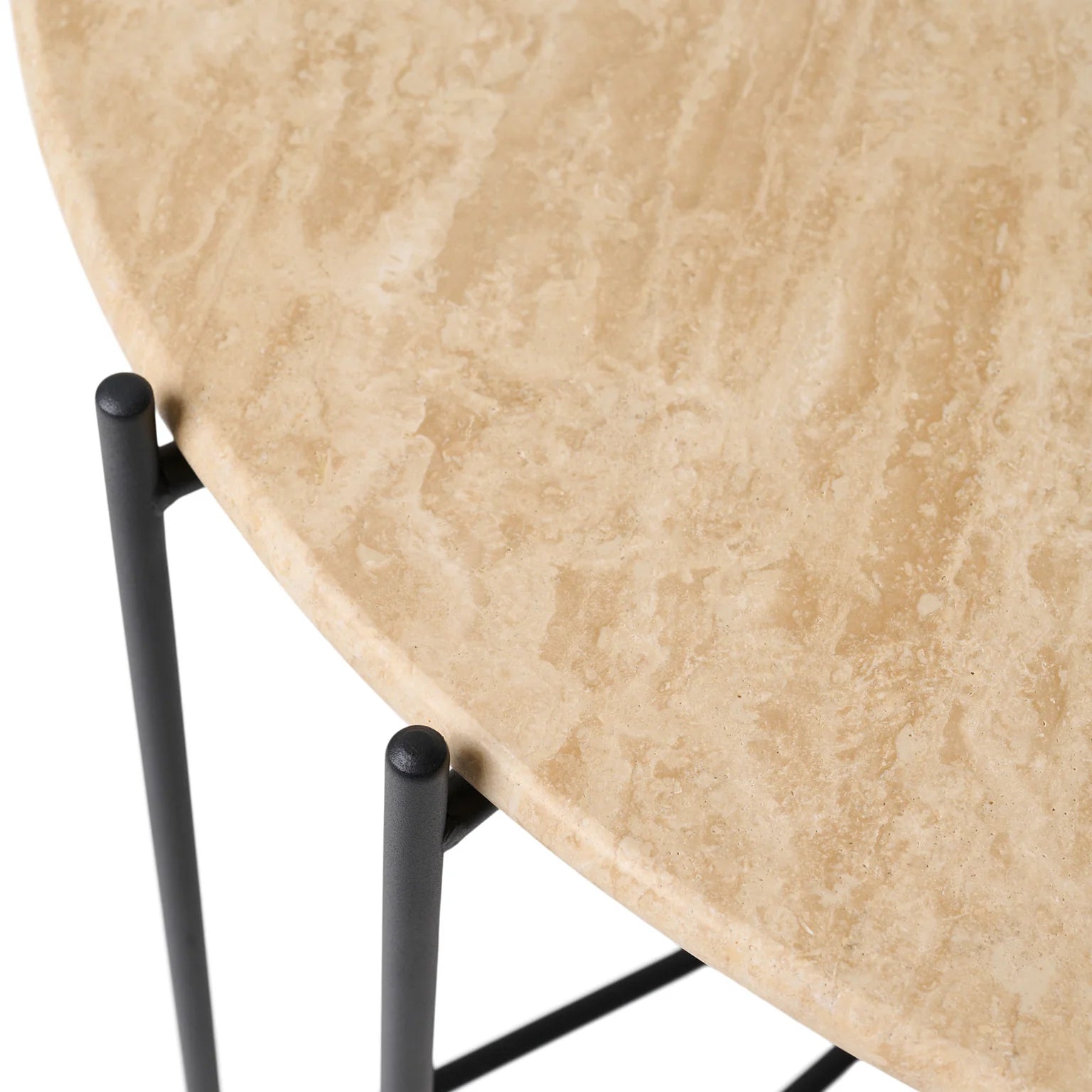 Viola III Sofatisch aus Travertin Ø60