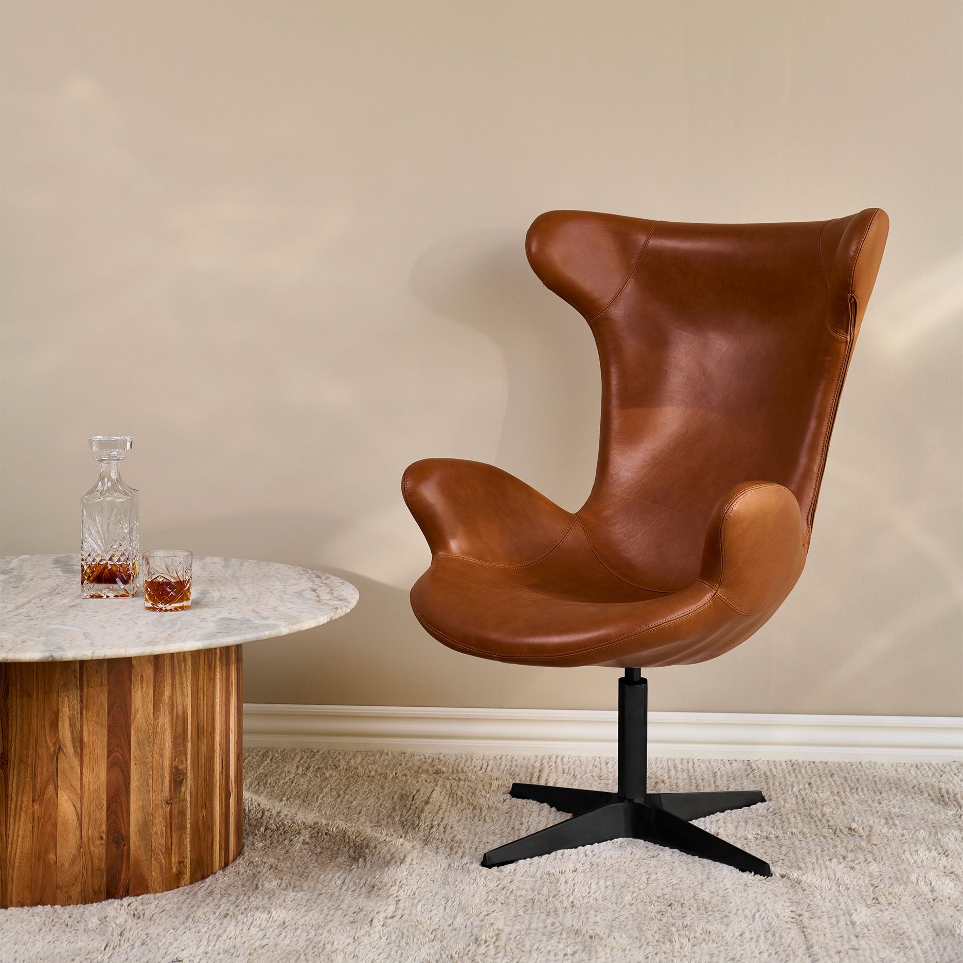 Victor Sessel Cognac Leder