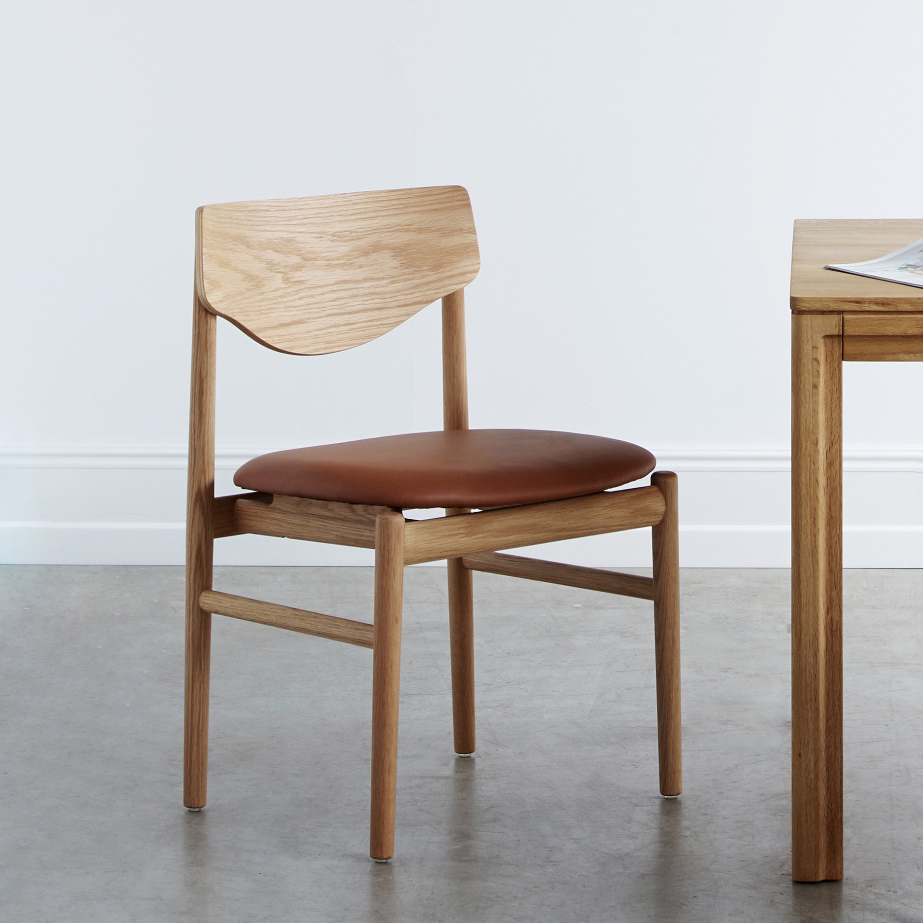 Celeste Esszimmerstuhl ohne Armlehnen - Leder