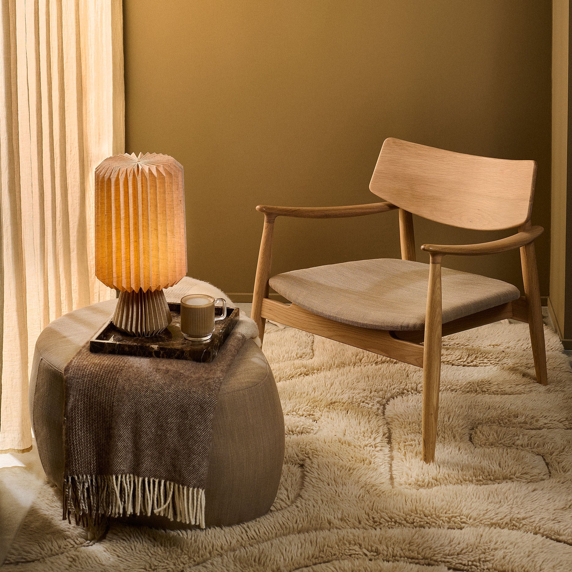 Vedersø Loungesessel mit Stoffbezug