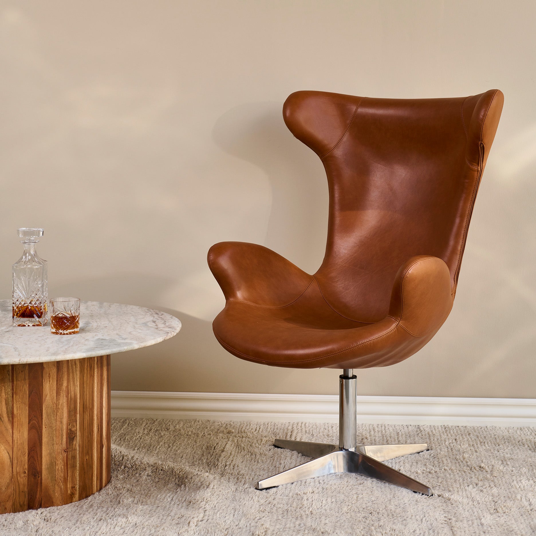 Victor Sessel Cognac Leder