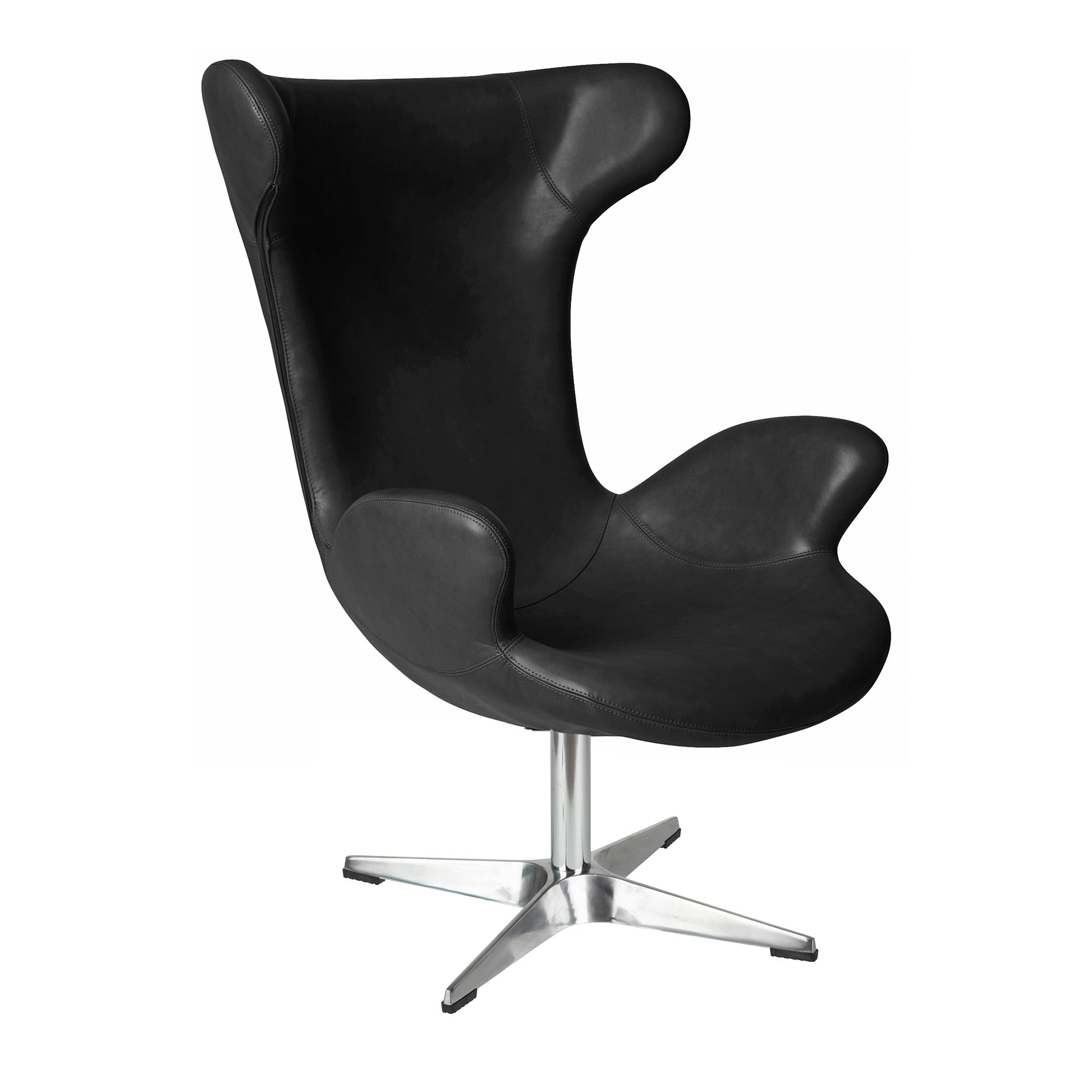 Victor Sessel Schwarz Leder