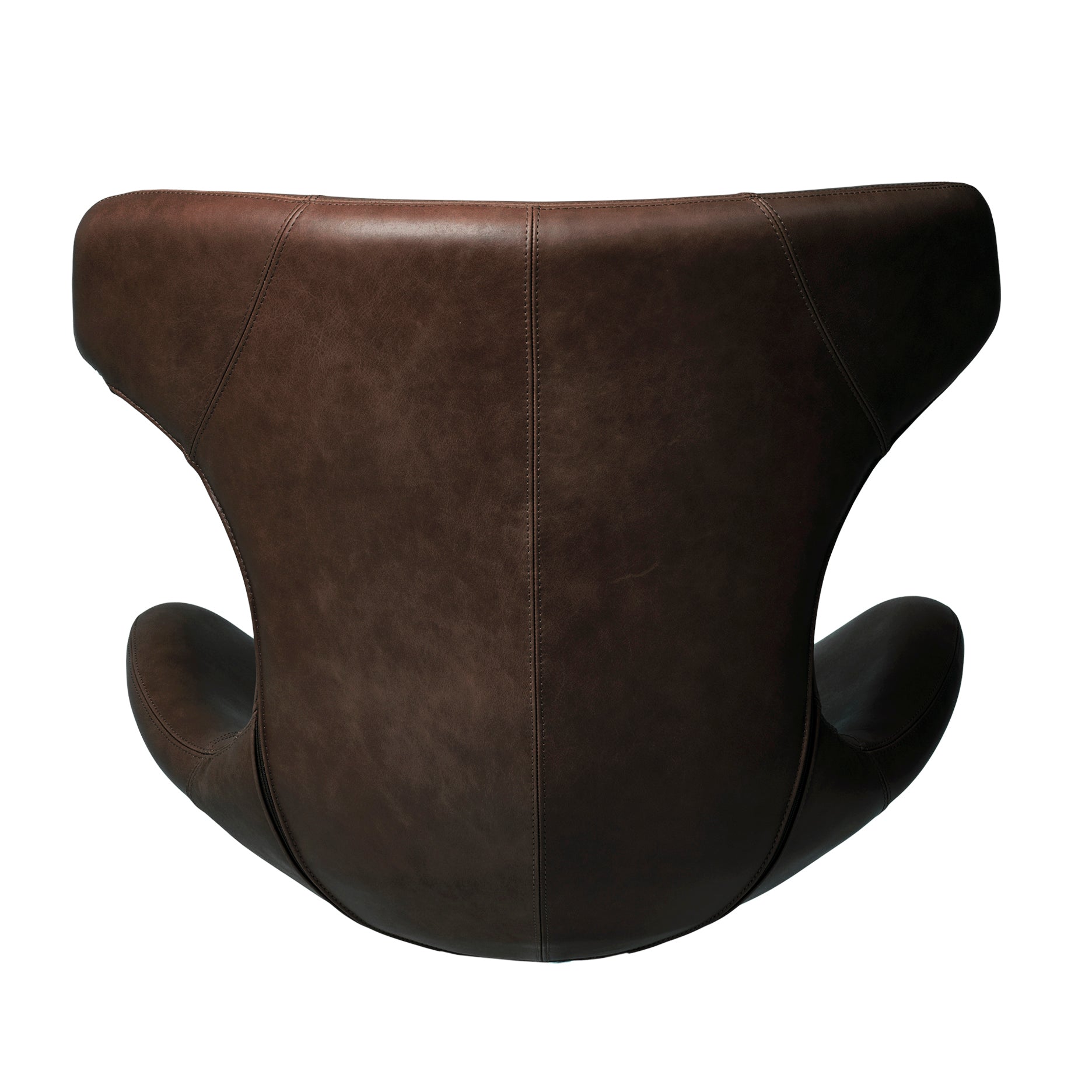 Kato Loungesessel Leder m. schwarzen Drehsockel