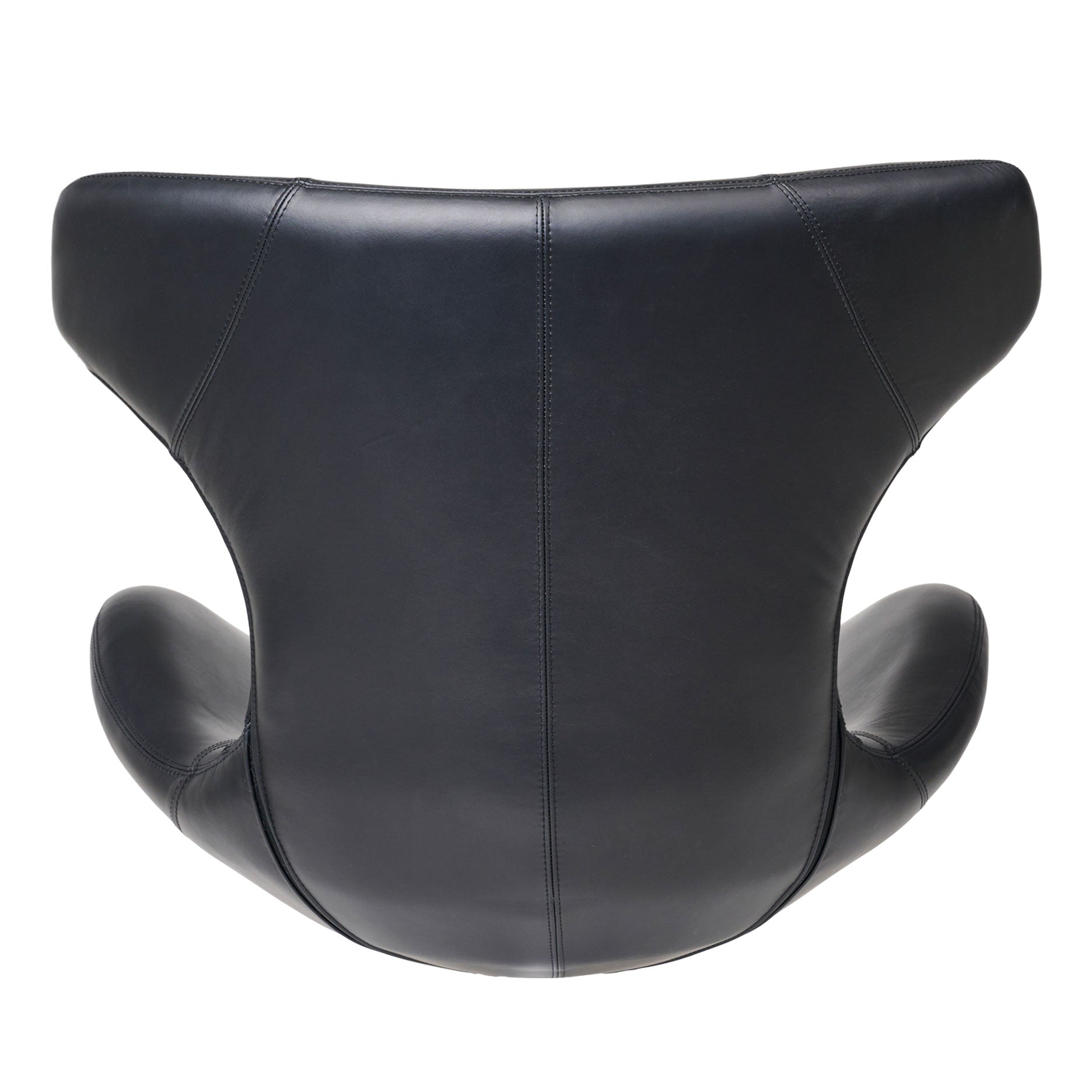 Kato Loungesessel Leder m. schwarzen Drehsockel