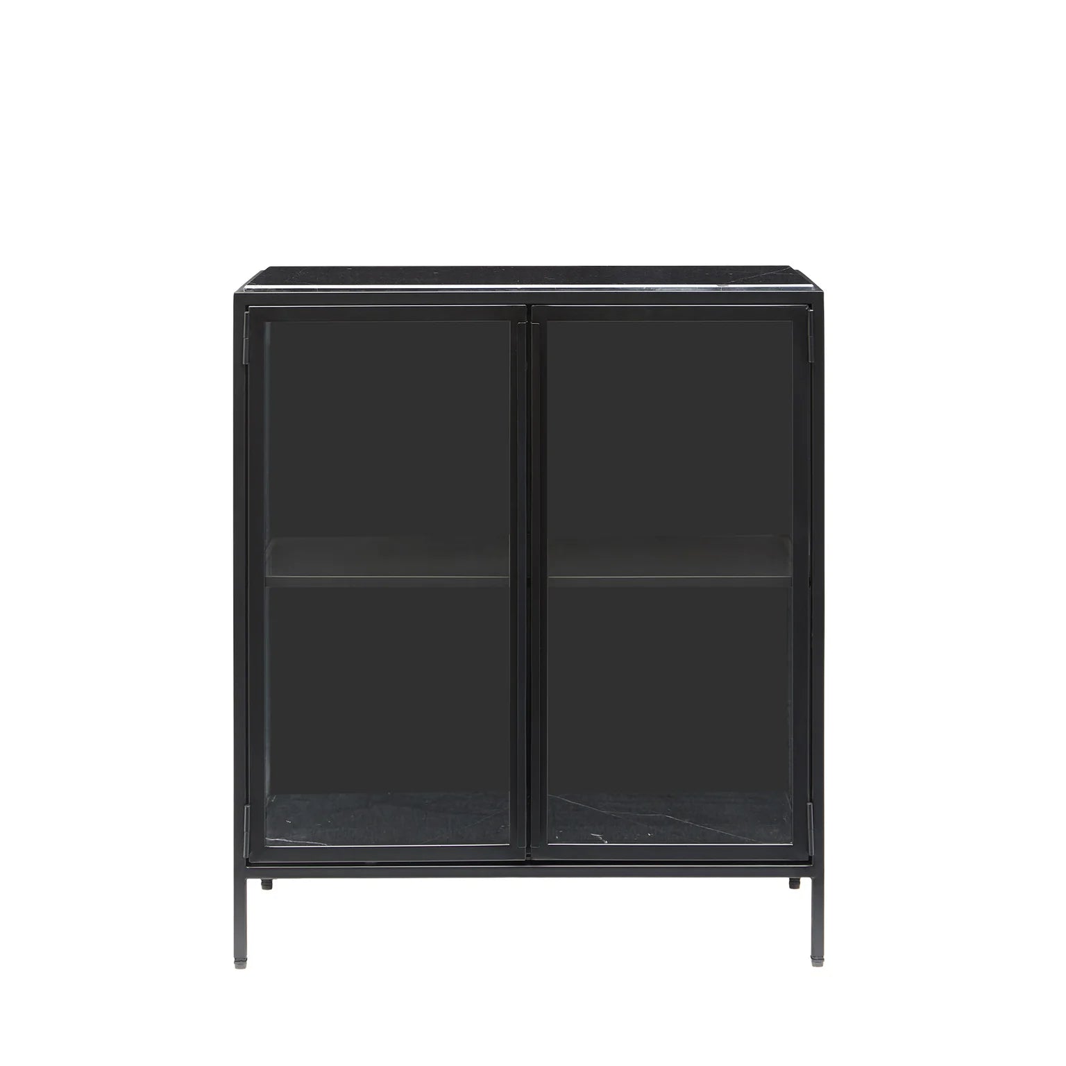 Mason II Vitrinenschrank – schwarzes Metall