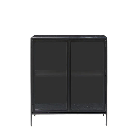 Mason II Vitrine Marmor Schwarz