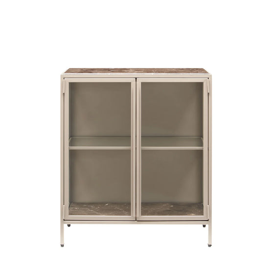 Mason II Vitrine Braun Marmor Braun