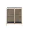 Der Mason II Vitrine Braun Marmor Schwarz