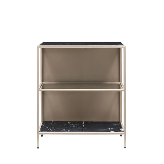 Mason II Regal – hellbraun Marmor Schwarz