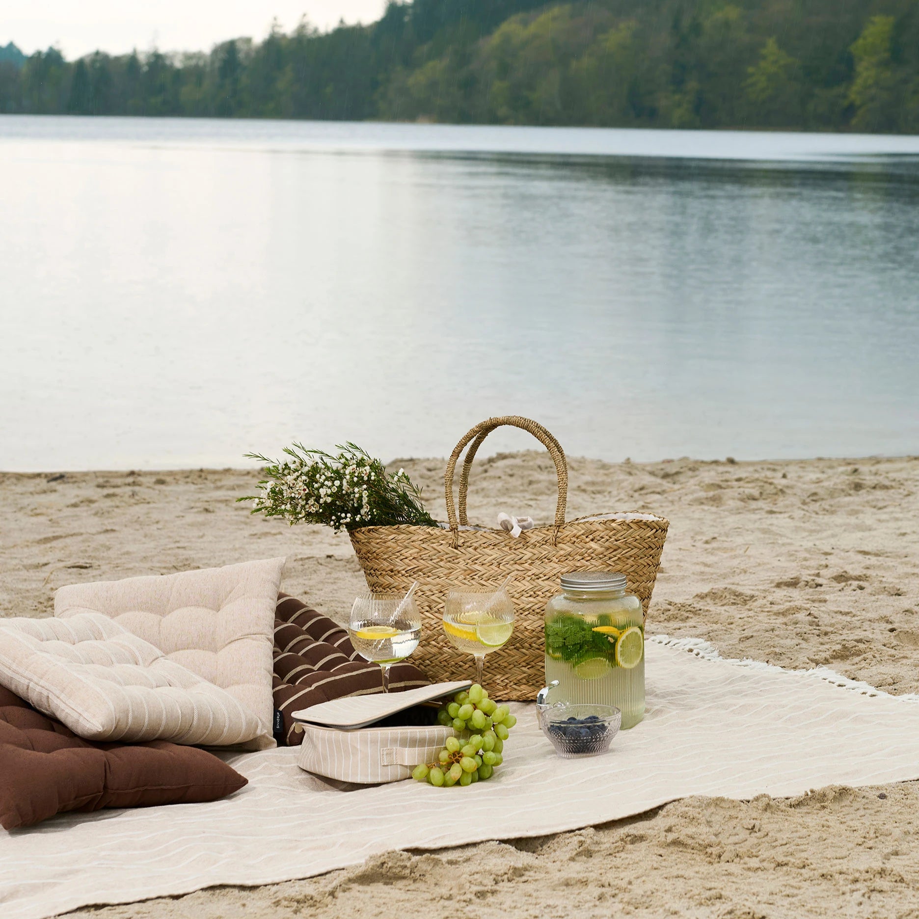 Stripe kleine Kühltasche Beige