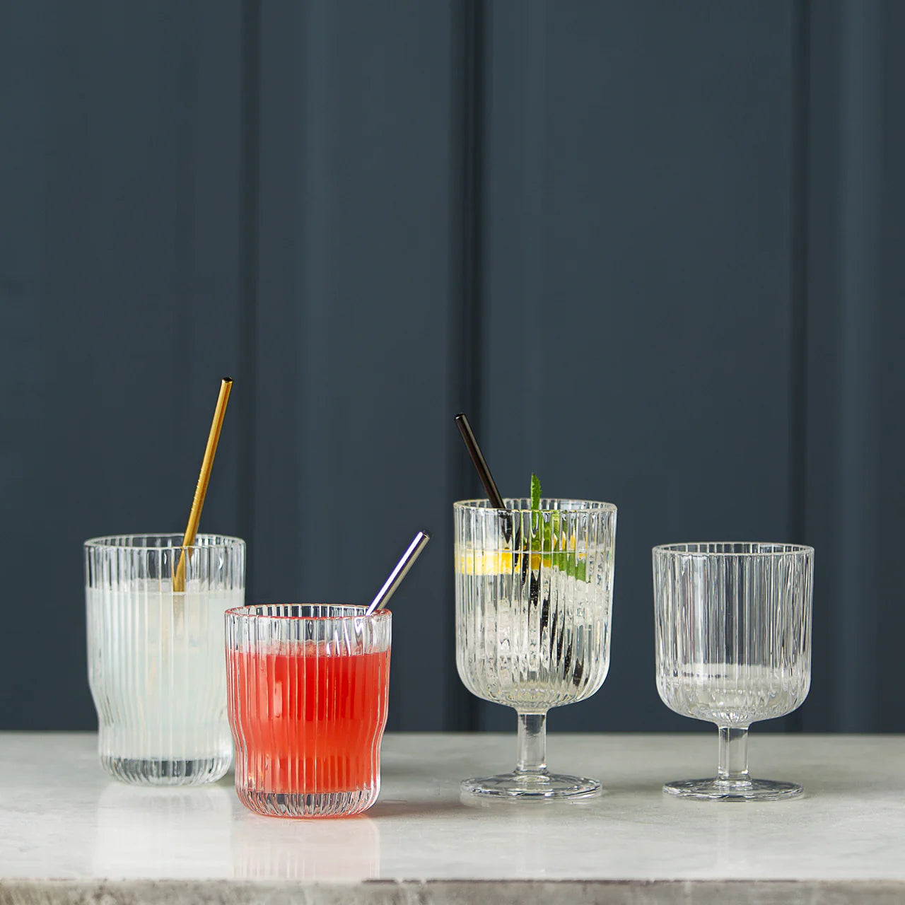 Metallstrohhalme 6 Stück