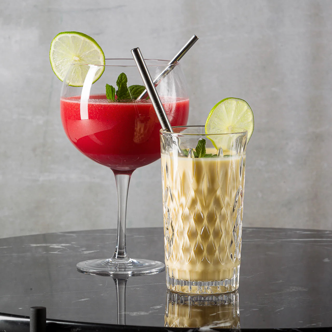 Metallstrohhalme 6 Stück