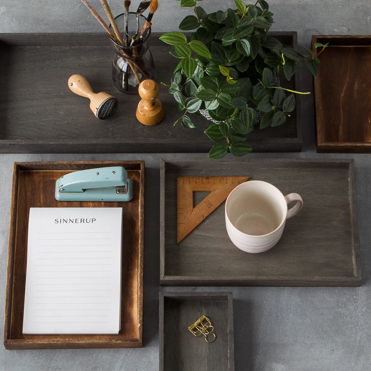 Dekotablett aus Holz