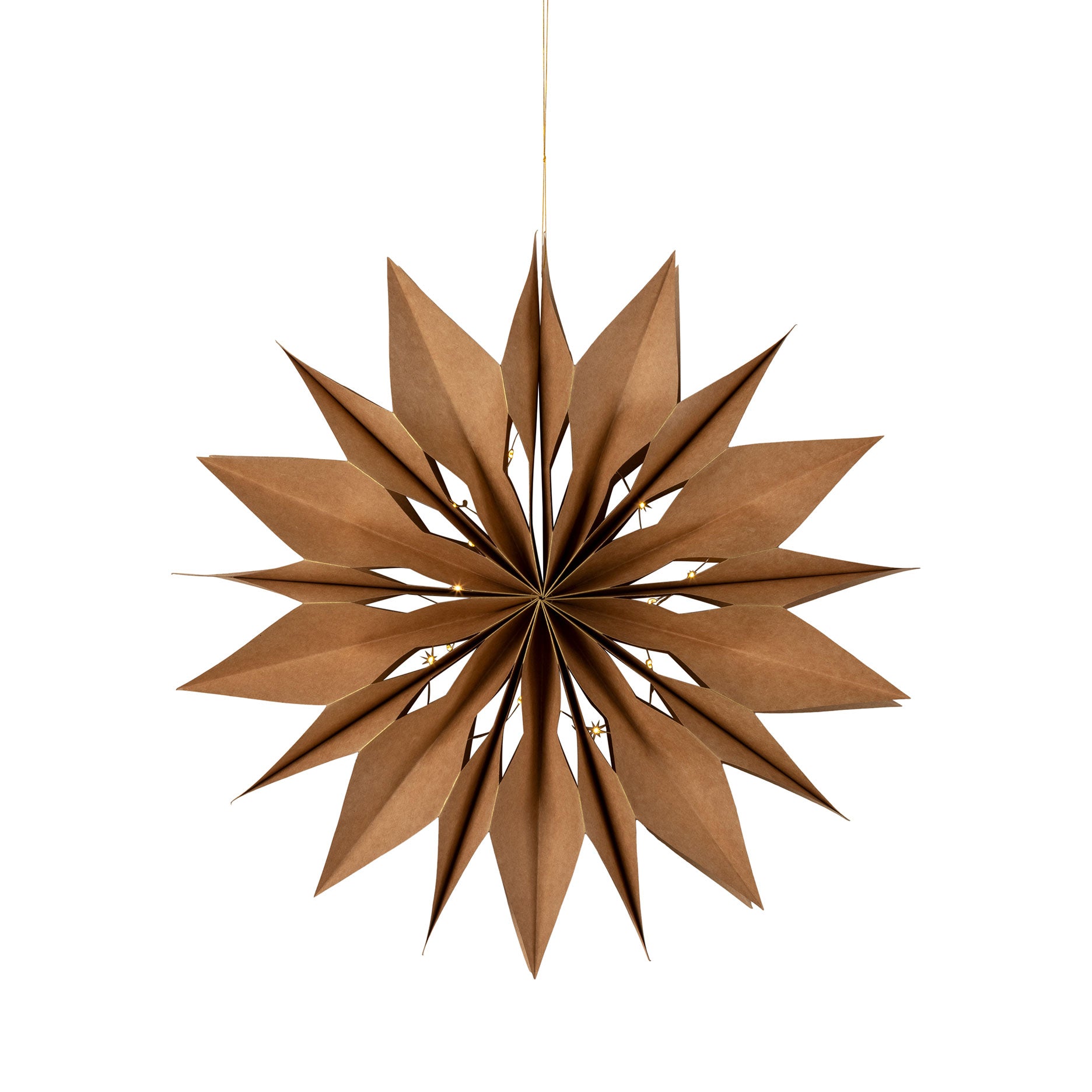 Papierstern mit Beleuchtung