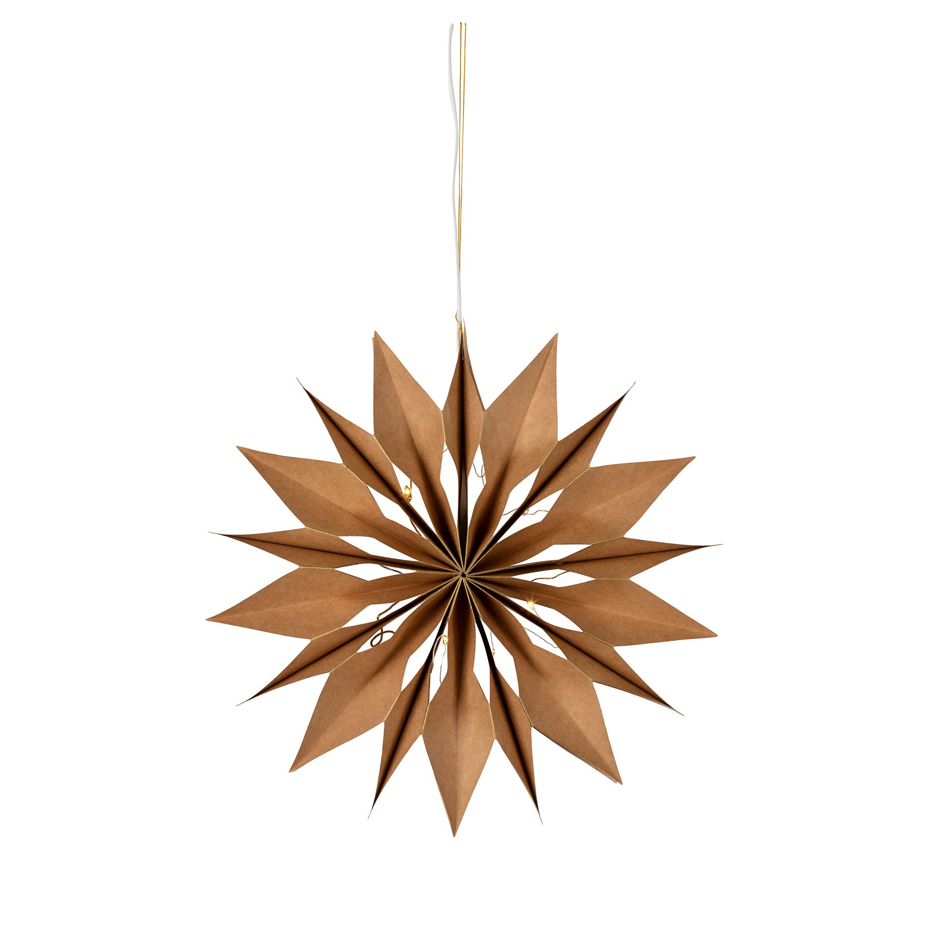 Papierstern mit Beleuchtung