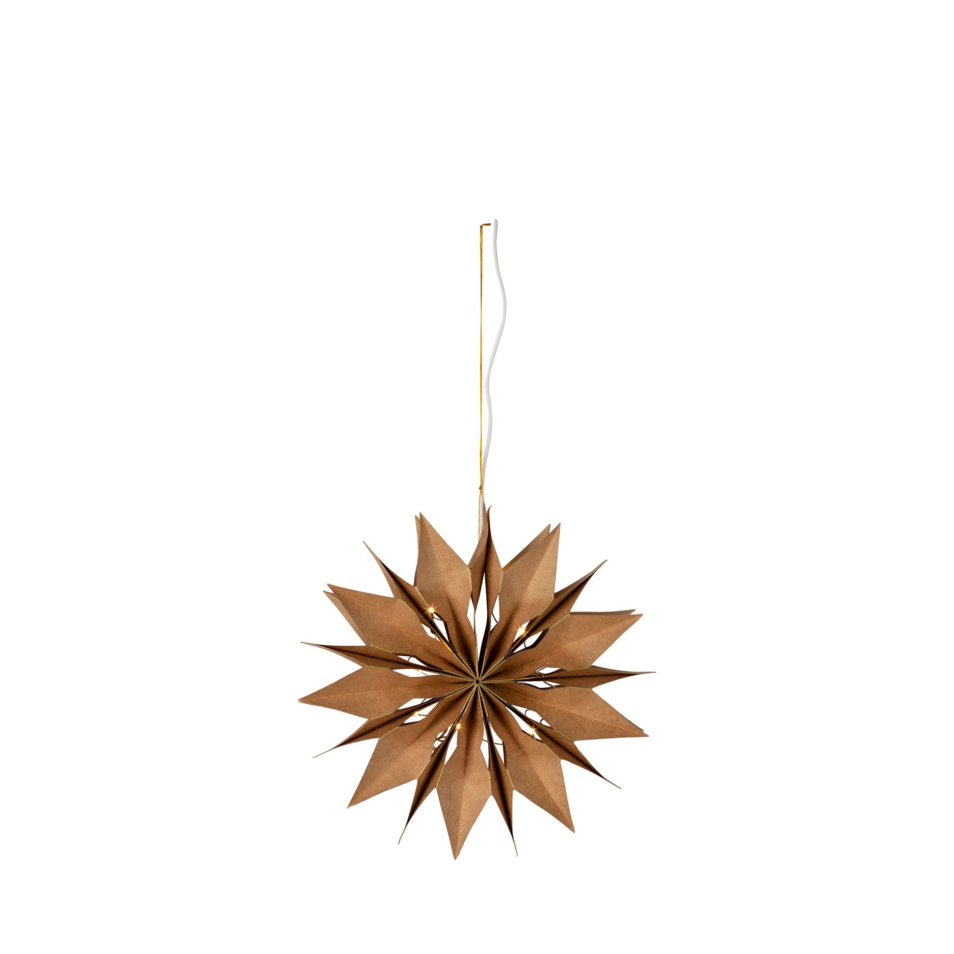 Papierstern mit Beleuchtung