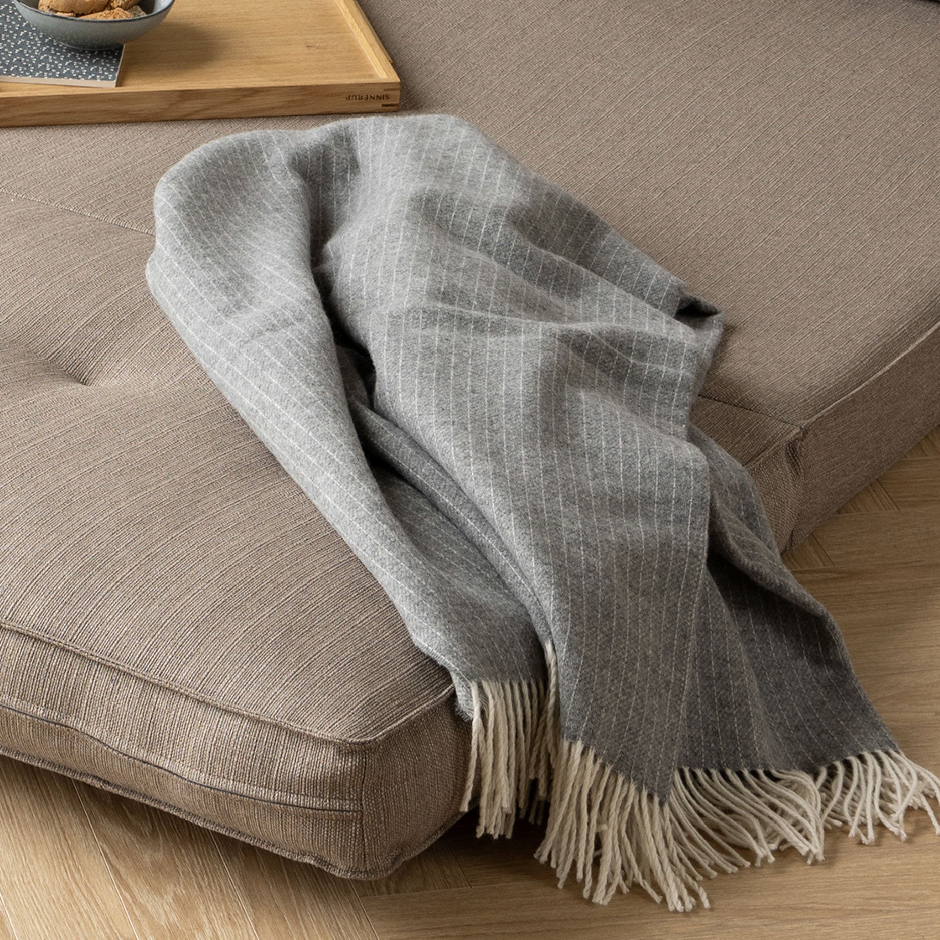 Gjern Wolldecke Hellbraun 140x200 cm