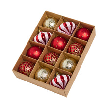  Weihnachts-Kugeln 12 stk Rot