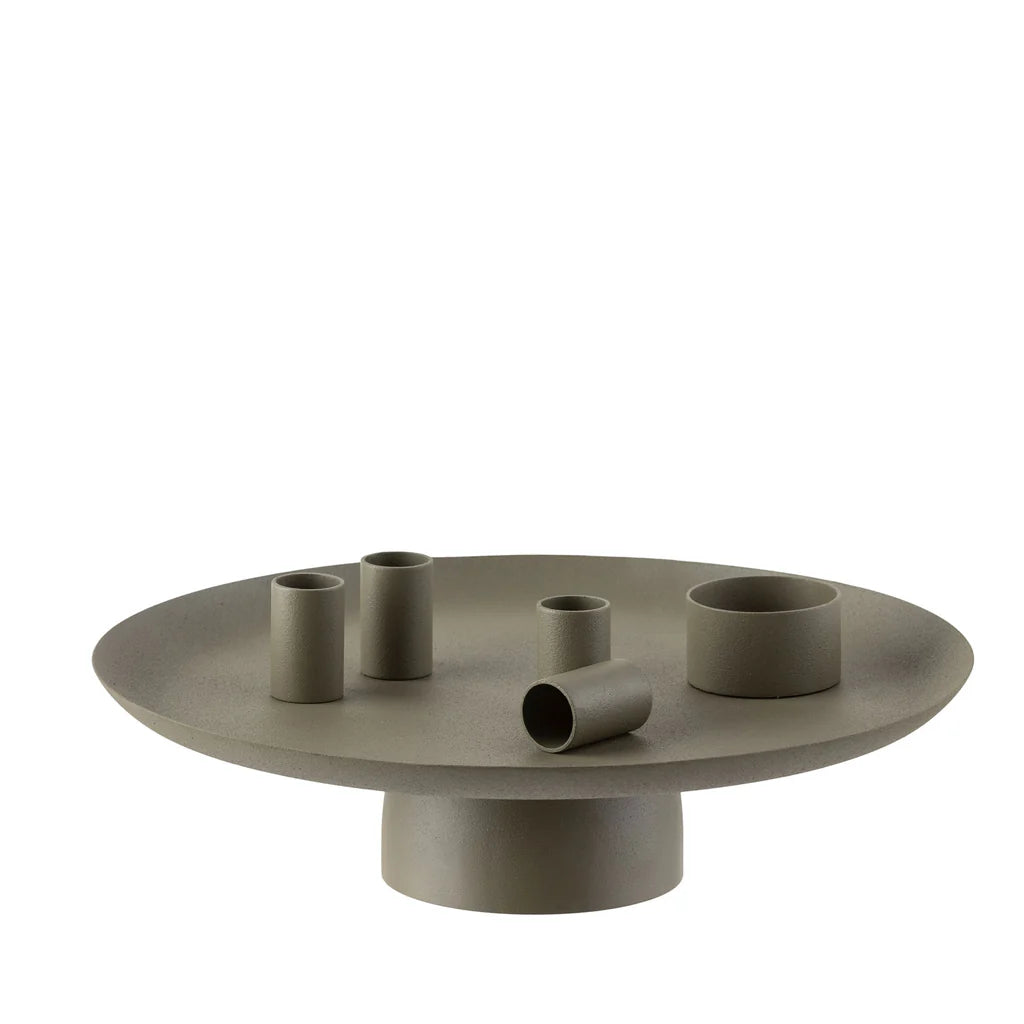 Matthæus Tablett D30 cm mit Kerzenhalter