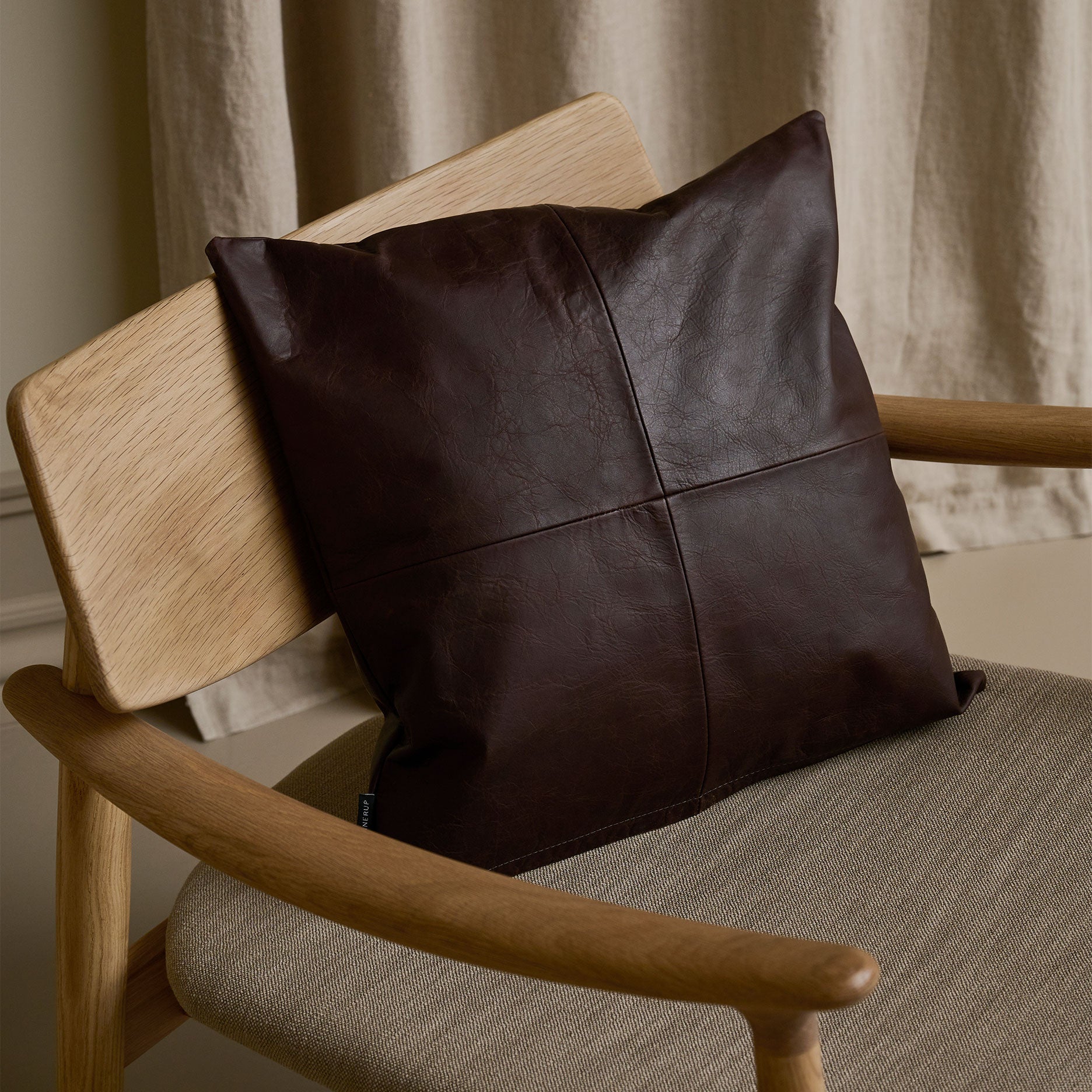 Leder Kissen 45x45 cm