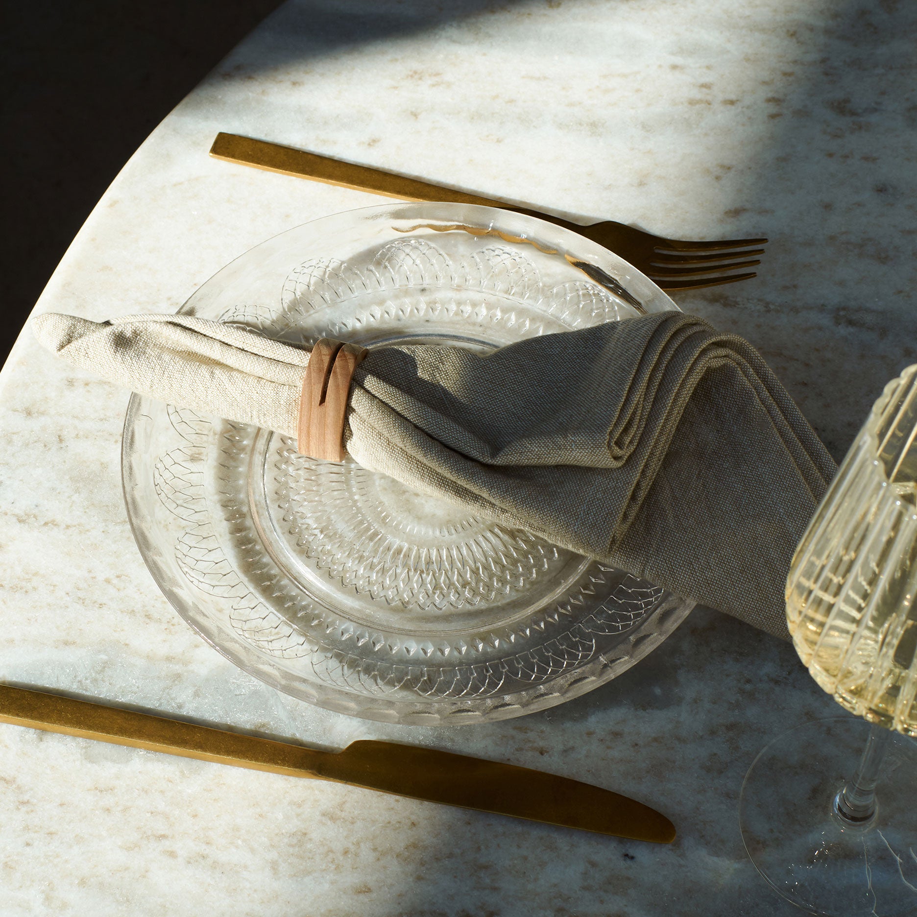 Serviettringen aus Eichenholz - 4 Stück