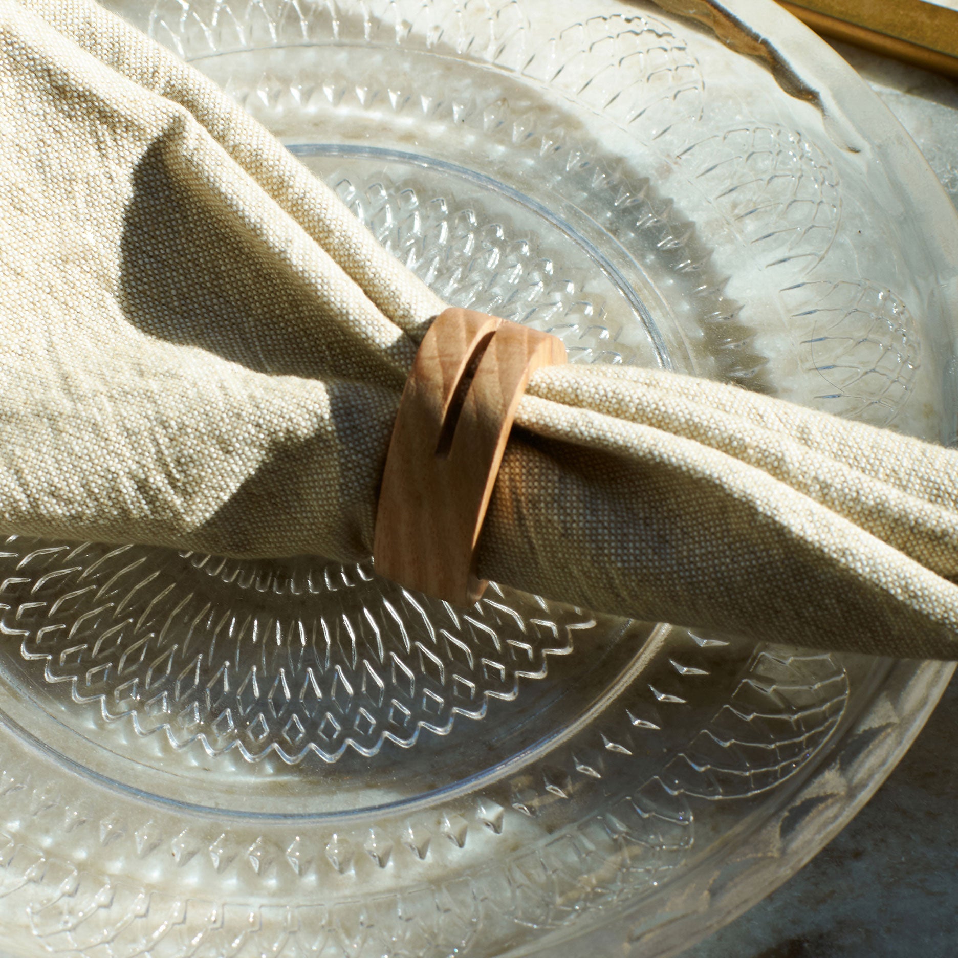 Serviettringen aus Eichenholz - 4 Stück