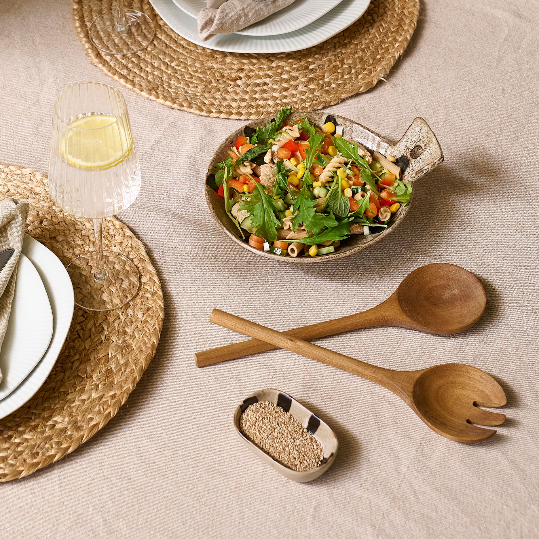 Auri Salatbesteck aus Akazienholz