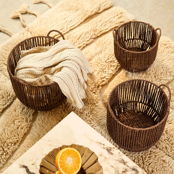 Raffia Korb Braun