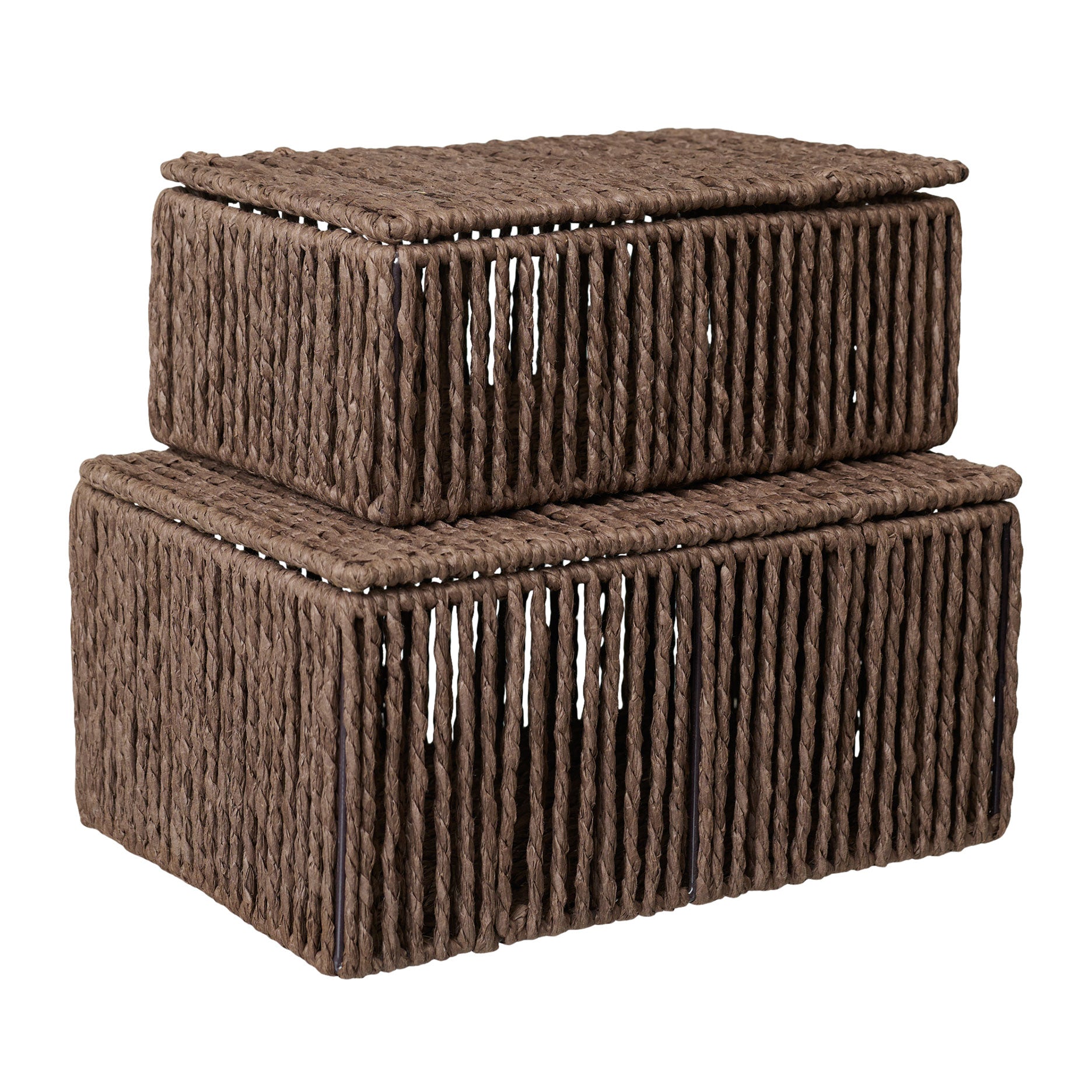 Raffia Korb mit Deckel