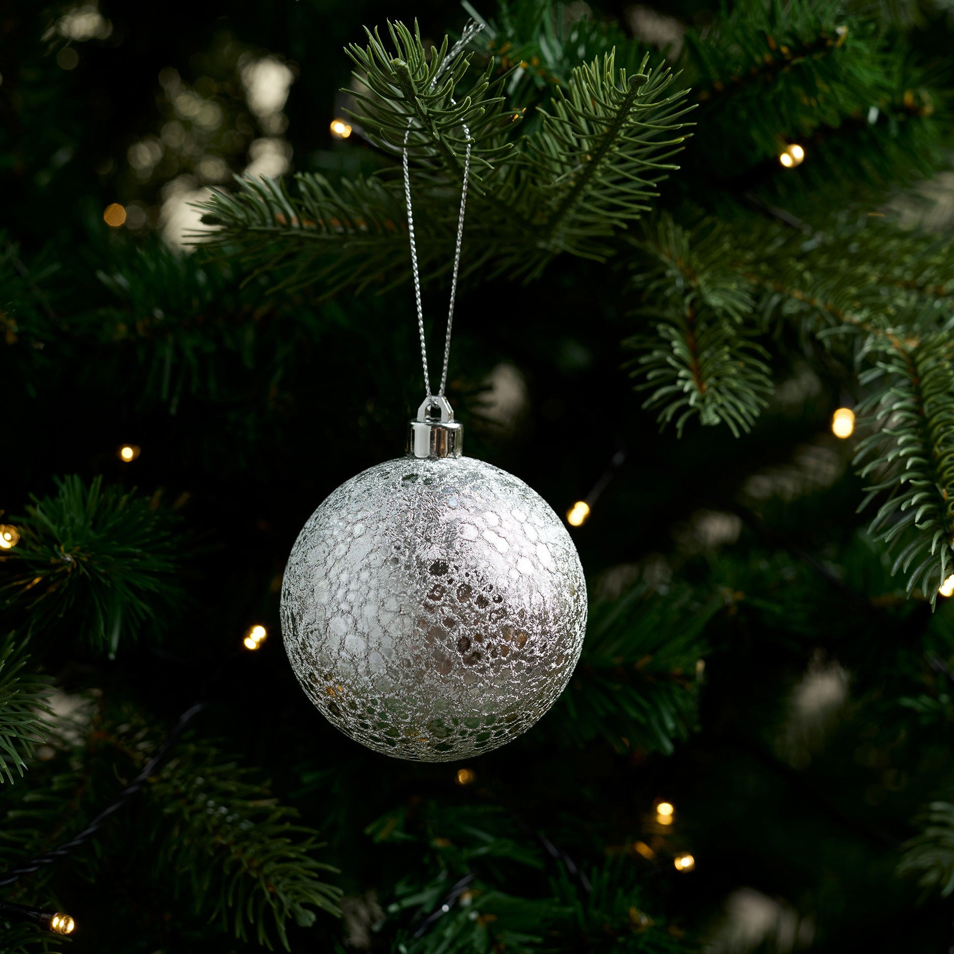 Weihnachtskugeln 12 Stk. Silber