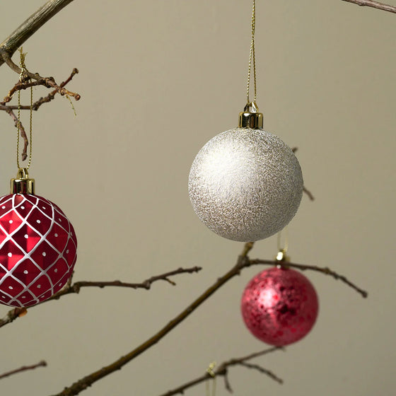 Weihnachtskugeln Ø6cm 12 Stk. Rot