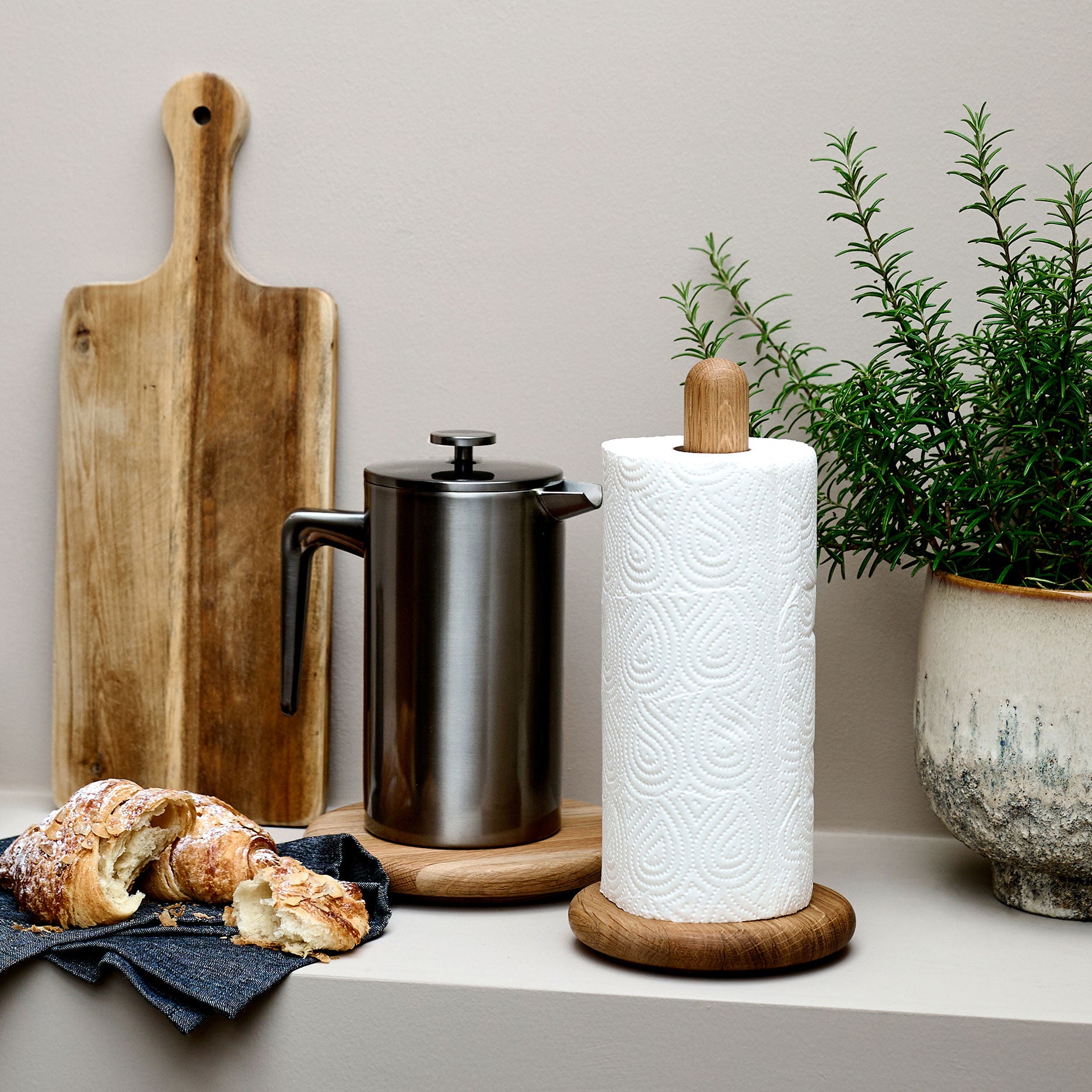 Wood Oak Küchenrollenhalter