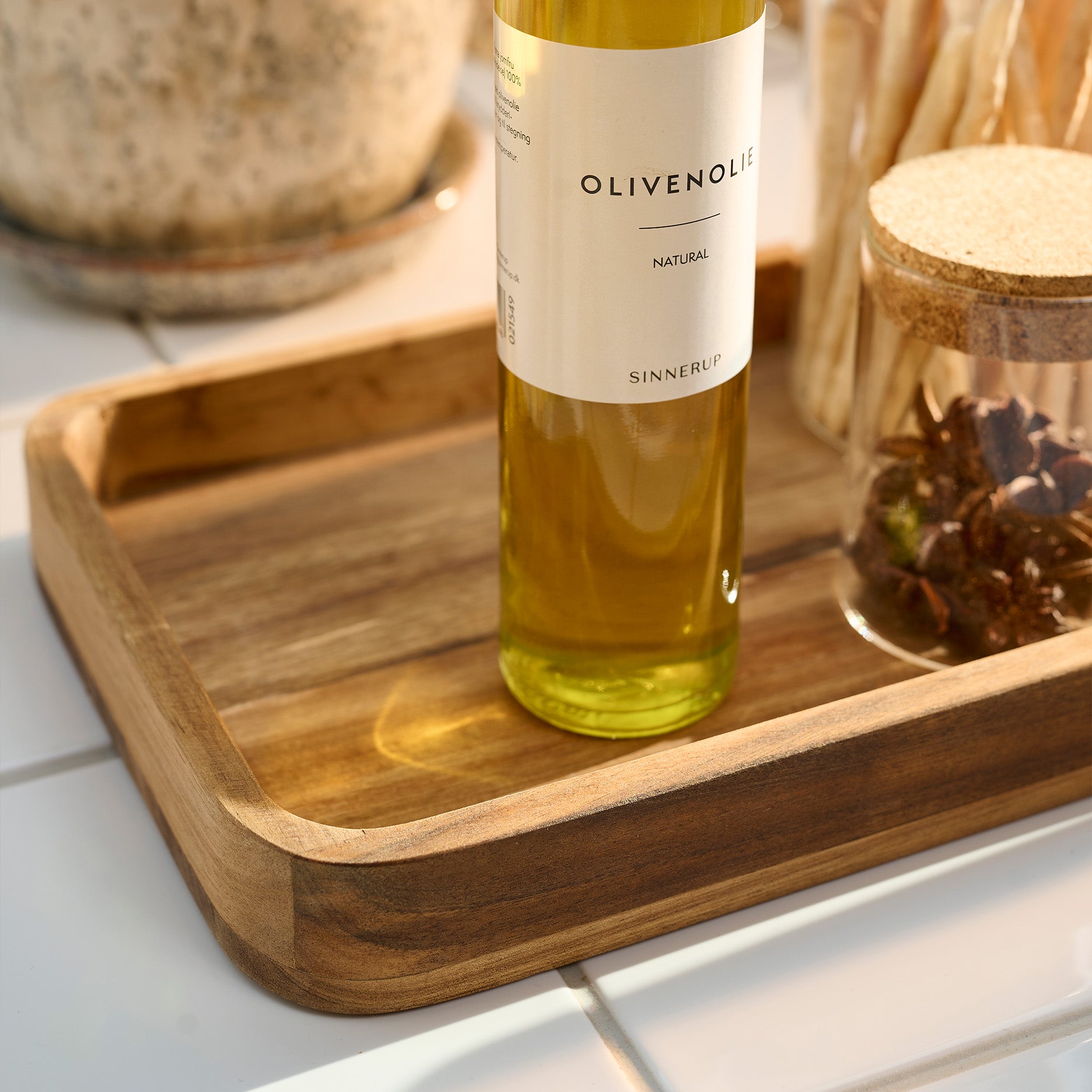 Auri Akazientablett ohne Griffe