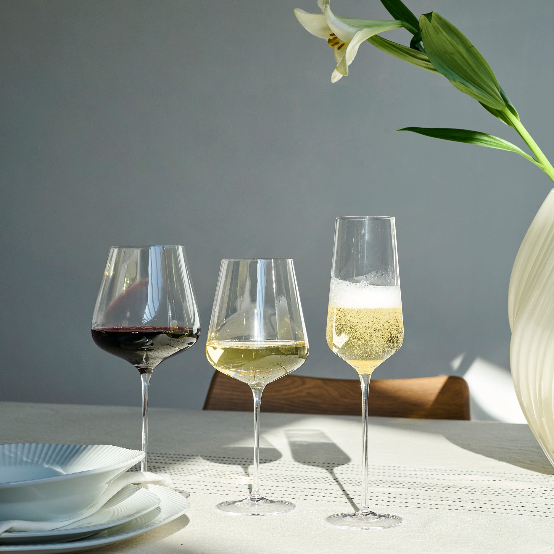 Provence Rotweinglas aus Kristall 2 Stück