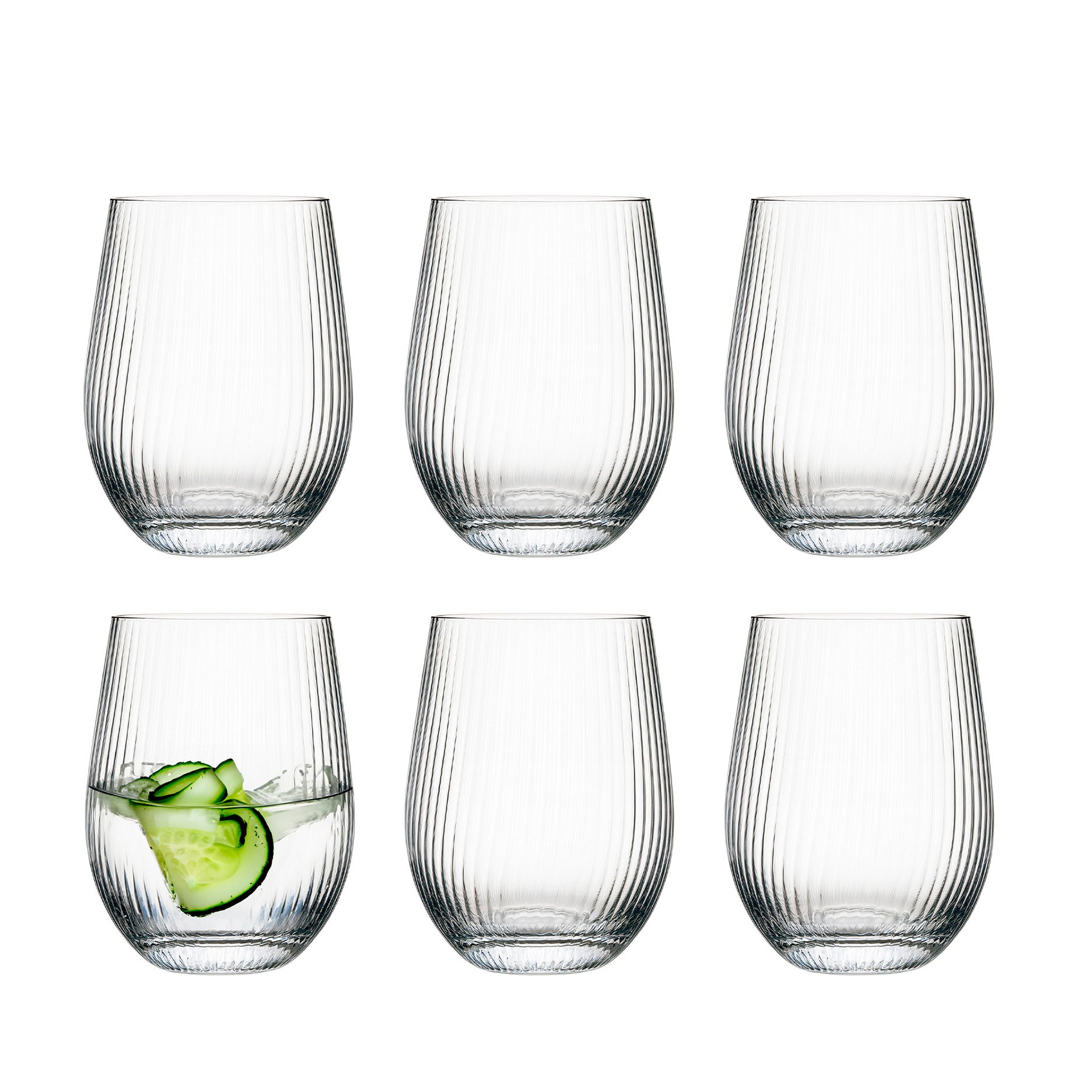 Ribbed Trinkgläser 6er-Set
