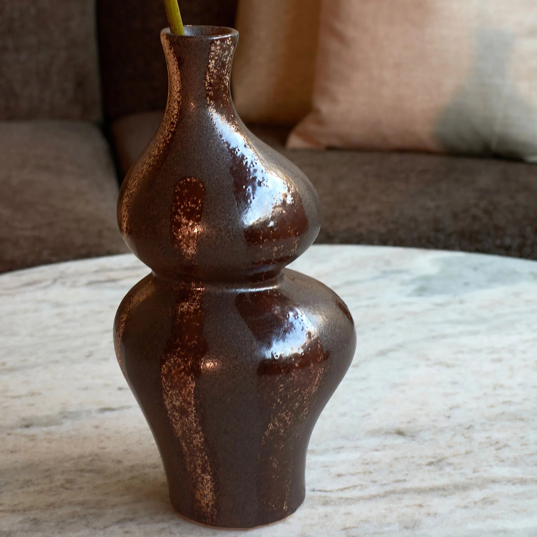 Arti II hohe Vase Braun