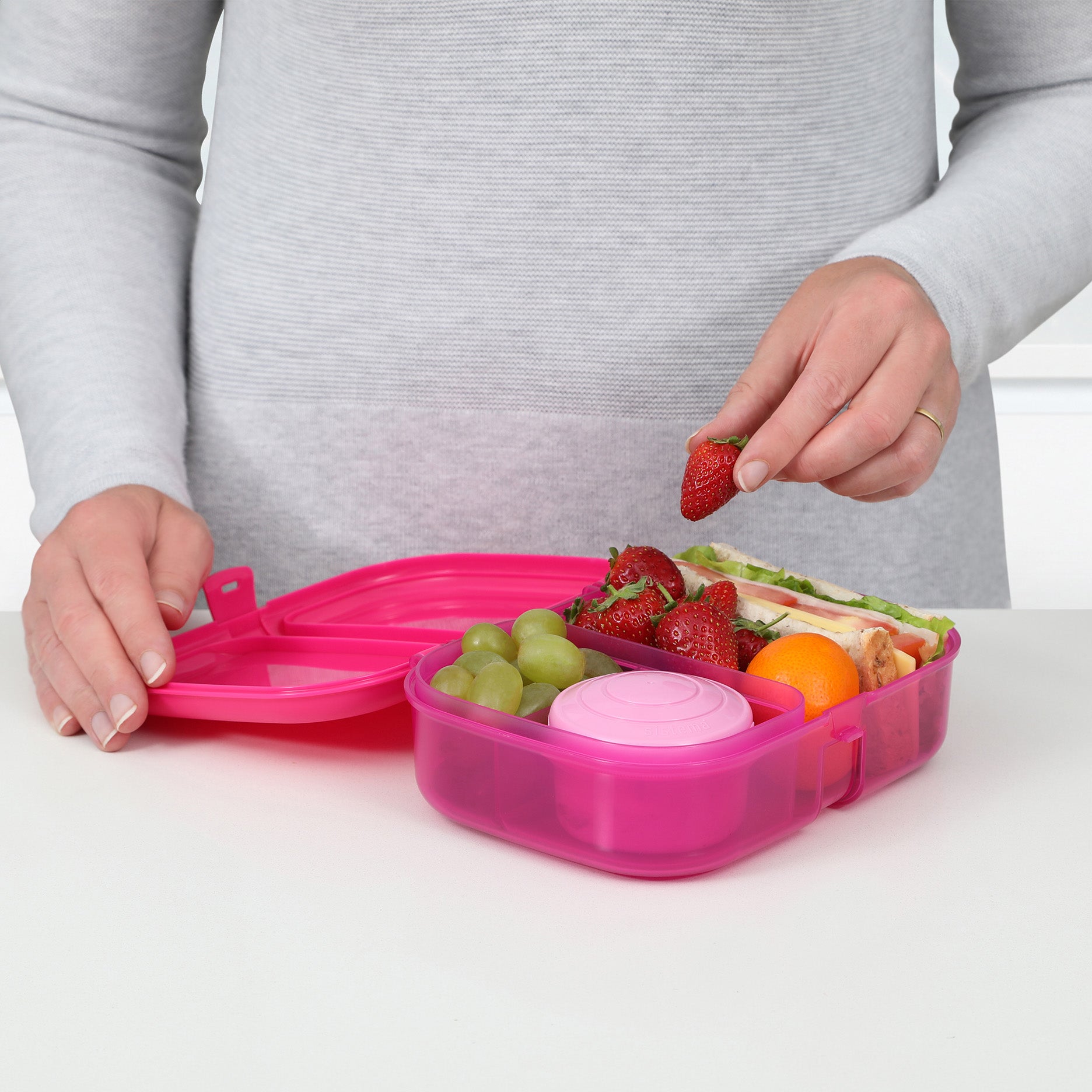 Ribbon Brotdose 1,1 L Pink